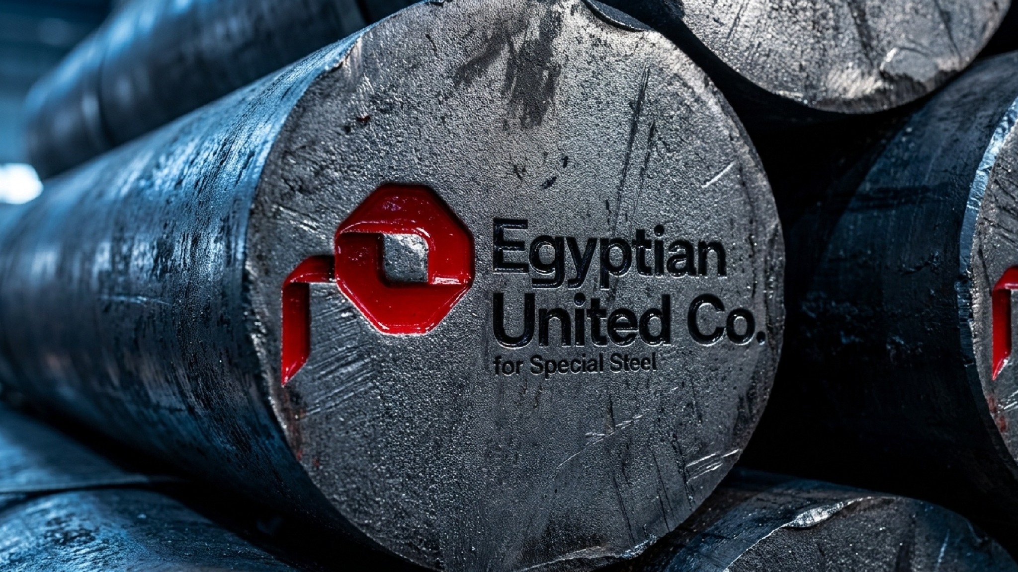 Steel round bars branded visual